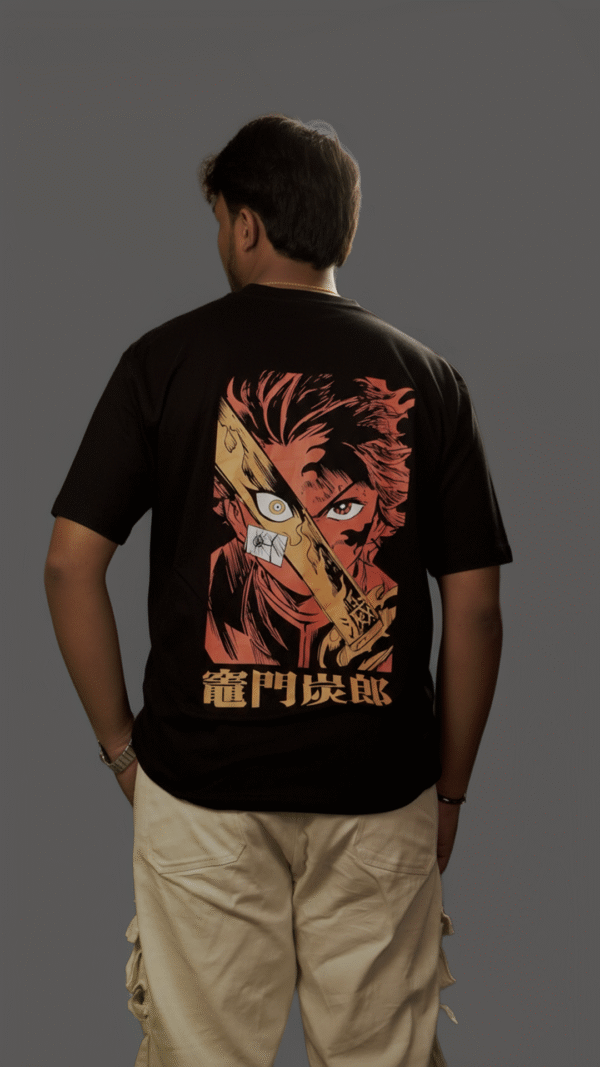 Devear's Black Kamado Tanjiro oversized T-shirt